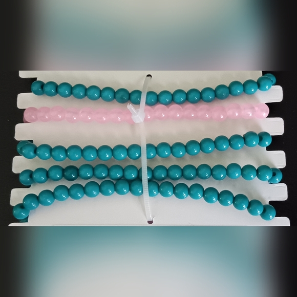 5 Bracelets w Letter Beads (NWT) - Picture 2 of 2